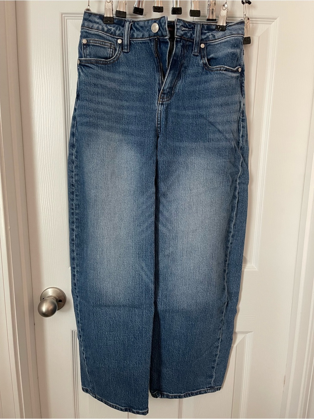 Quince Wide-Leg High-Rise Jeans in Blue Wash